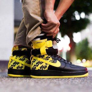 Nike Shoes | Sale Nike Sf Air Force High Blk Dynamic Yellow | Poshmark